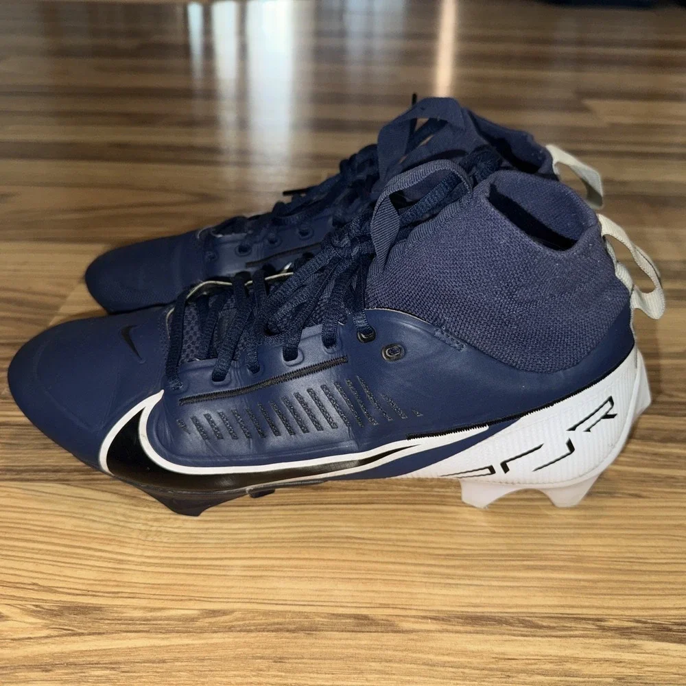 Nike Air Vapor Edge Pro 360 2 Navy Blue Football Cleats DA5456-401 Men Size 10.5